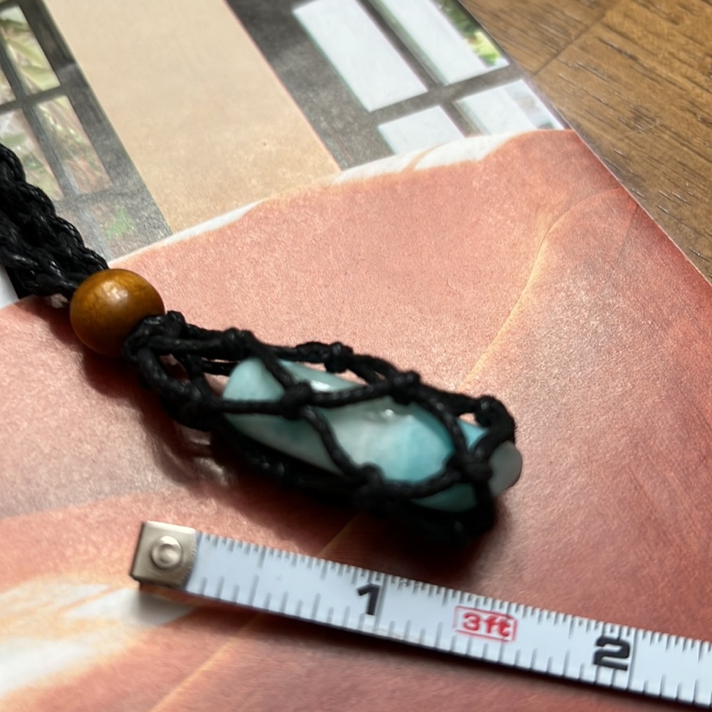 New Amazonite Macrame Necklace - image 6